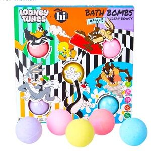 Hi Peach Layne & Looney Tunes Bath Bomb Set. Clean Beauty Includes 5 Bath Bombs.